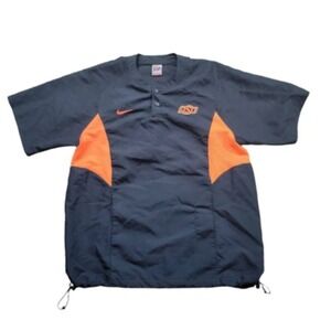 Oklahoma State Cowboys Nike Fit Dry Mens Pullover Jacket Black Orange S